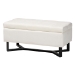 Baxton Studio Esther Modern and Contemporary Beige Velvet Fabric Upholstered and Dark Brown Finished Wood Storage Ottoman - BSOWS-20716-Beige/Espresso-Otto