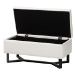 Baxton Studio Esther Modern and Contemporary Beige Velvet Fabric Upholstered and Dark Brown Finished Wood Storage Ottoman - BSOWS-20716-Beige/Espresso-Otto