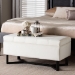 Baxton Studio Esther Modern and Contemporary Beige Velvet Fabric Upholstered and Dark Brown Finished Wood Storage Ottoman - BSOWS-20716-Beige/Espresso-Otto