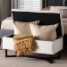 Baxton Studio Esther Modern and Contemporary Beige Velvet Fabric Upholstered and Dark Brown Finished Wood Storage Ottoman - BSOWS-20716-Beige/Espresso-Otto
