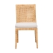 bali & pari Sofia Modern and Contemporary Natural Finished Wood and Rattan Dining Chair - BSOSofia-Natural-DC