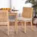 bali & pari Sofia Modern and Contemporary Natural Finished Wood and Rattan Dining Chair - BSOSofia-Natural-DC