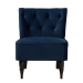 Baxton Studio Harmon Modern and Contemporary Transitional Navy Blue Velvet Fabric Upholstered and Black Finished Wood Accent Chair - BSORAC515FB-Navy Blue Velvet/Black-CC