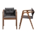 Baxton Studio Marcena Mid-Century Modern Grey Imitation Leather Upholstered and Walnut Brown Finished Wood 2-Piece Dining Chair Set - BSORDC828-Grey/Walnut-DC