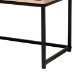 Baxton Studio Ardon Bohemian Light Brown Finished Wood and Black Metal 2-Door Storage Cabinet with Natural Rattan - BSOMUS-003-Natural/Black
