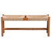 Baxton Studio Saura Mid-Century Modern Oak Brown Finished Wood and Hemp Dining Bench - BSOSK9151-Oak-Bench