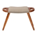 Baxton Studio Banner Mid-Century Modern Light Brown Fabric Upholstered and Oak Brown Finished Wood Accent Bench - BSOSF9120-Upholstered Oak-Bench