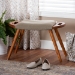 Baxton Studio Banner Mid-Century Modern Light Brown Fabric Upholstered and Oak Brown Finished Wood Accent Bench - BSOSF9120-Upholstered Oak-Bench