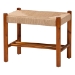 Baxton Studio Saura Mid-Century Modern Oak Brown Finished Wood and Hemp Accent Bench - BSOSK9149-Oak Woven Seat-Bench