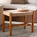 Baxton Studio Saura Mid-Century Modern Oak Brown Finished Wood and Hemp Accent Bench - BSOSK9149-Oak Woven Seat-Bench