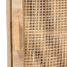 Baxton Studio Maclean Mid-Century Modern Rattan and Natural Brown Finished Wood 1-Door End Table - BSOLYA20-104-Natural-ET