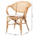 bali & pari Varick Modern Bohemian Natural Brown Finished Rattan Dining Chair - BSORCN001-Rattan-DC