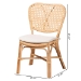 bali & pari Nadira Modern Bohemian Natural Brown Finished Rattan Dining Chair - BSORCN003-Rattan-DC