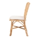 bali & pari Nadira Modern Bohemian Natural Brown Finished Rattan Dining Chair - BSORCN003-Rattan-DC