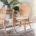 bali & pari Nadira Modern Bohemian Natural Brown Finished Rattan Dining Chair - BSORCN003-Rattan-DC
