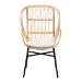 bali & pari Caelia Modern Bohemian Natural Brown Rattan and Black Metal Chair - BSORMC033-Rattan-DC