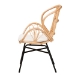 bali & pari Caelia Modern Bohemian Natural Brown Rattan and Black Metal Chair - BSORMC033-Rattan-DC