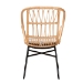 bali & pari Caelia Modern Bohemian Natural Brown Rattan and Black Metal Chair - BSORMC033-Rattan-DC