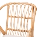 bali & pari Caelia Modern Bohemian Natural Brown Rattan and Black Metal Chair - BSORMC033-Rattan-DC