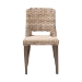 bali & pari Magy Modern Bohemian Grey Rattan and Natural Brown Finished Wood Dining Chair - BSOMagy-Grey Natural-DC