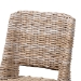 bali & pari Magy Modern Bohemian Grey Rattan and Natural Brown Finished Wood Dining Chair - BSOMagy-Grey Natural-DC