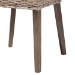 bali & pari Magy Modern Bohemian Grey Rattan and Natural Brown Finished Wood Dining Chair - BSOMagy-Grey Natural-DC