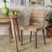 bali & pari Magy Modern Bohemian Grey Rattan and Natural Brown Finished Wood Dining Chair - BSOMagy-Grey Natural-DC