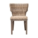 bali & pari Enver Modern Bohemian Grey Rattan and Brown Wood Dining Chair - BSOEnver-Grey Natural Rattan-DC