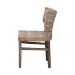 bali & pari Enver Modern Bohemian Grey Rattan and Brown Wood Dining Chair - BSOEnver-Grey Natural Rattan-DC