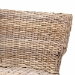 bali & pari Enver Modern Bohemian Grey Rattan and Brown Wood Dining Chair - BSOEnver-Grey Natural Rattan-DC