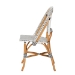 bali & pari Genica Classic French Black and White Weaving and Natural Brown Rattan Indoor and Outdoor Bistro Chair - BSODC613-Rattan-DC No Arm