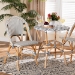 bali & pari Genica Classic French Black and White Weaving and Natural Brown Rattan Indoor and Outdoor Bistro Chair - BSODC613-Rattan-DC No Arm
