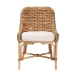 bali & pari Kyle Modern Bohemian Natural Brown Woven Rattan Dining Side Chair With Cushion - BSOKyle-Rattan-DC-No Arm