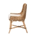 bali & pari Kyle Modern Bohemian Natural Brown Woven Rattan Dining Side Chair With Cushion - BSOKyle-Rattan-DC-No Arm