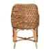 bali & pari Kyle Modern Bohemian Natural Brown Woven Rattan Dining Arm Chair with Cushion - BSOKyle-Rattan-DC-Arm