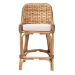 bali & pari Kyle Modern Bohemian Natural Brown Woven Rattan Counter Stool with Cushion - BSOKyle-Rattan-CS