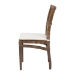 bali & pari Laluna Modern Bohemian Greywashed Natural Rattan and Mahogany Dining Chair with Cushion - BSOLaluna-Grey Natural Rattan-DC