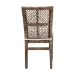 bali & pari Laluna Modern Bohemian Greywashed Natural Rattan and Mahogany Dining Chair with Cushion - BSOLaluna-Grey Natural Rattan-DC