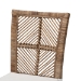 bali & pari Laluna Modern Bohemian Greywashed Natural Rattan and Mahogany Dining Chair with Cushion - BSOLaluna-Grey Natural Rattan-DC