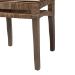 bali & pari Laluna Modern Bohemian Greywashed Natural Rattan and Mahogany Dining Chair with Cushion - BSOLaluna-Grey Natural Rattan-DC
