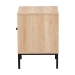Baxton Studio Caterina Mid-Century Modern Transitional Natural Brown Finished Wood and Natural Rattan 1-Door End Table - BSOWES-2101-Natural/Black-ET
