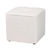 Baxton Studio Isaiah Modern and Contemporary Ivory Boucle Upholstered Ottoman - BSO1709A-Beige-Ottoman