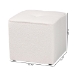 Baxton Studio Isaiah Modern and Contemporary Ivory Boucle Upholstered Ottoman - BSO1709A-Beige-Ottoman