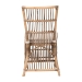 bali & pari Kim Modern Bohemian White Fabric and Natural Brown Rattan Dining Chair - BSOKim-Natural Rattan-DC