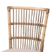bali & pari Kim Modern Bohemian White Fabric and Natural Brown Rattan Dining Chair - BSOKim-Natural Rattan-DC