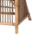 bali & pari Kim Modern Bohemian White Fabric and Natural Brown Rattan Dining Chair - BSOKim-Natural Rattan-DC