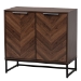 Baxton Studio Sadia Modern Walnut Brown Finished Wood Storage Cabinet - BSOLCF20211282-Walnut-Cabinet
