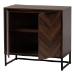 Baxton Studio Sadia Modern Walnut Brown Finished Wood Storage Cabinet - BSOLCF20211282-Walnut-Cabinet