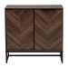 Baxton Studio Sadia Modern Walnut Brown Finished Wood Storage Cabinet - BSOLCF20211282-Walnut-Cabinet