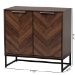 Baxton Studio Sadia Modern Walnut Brown Finished Wood Storage Cabinet - BSOLCF20211282-Walnut-Cabinet